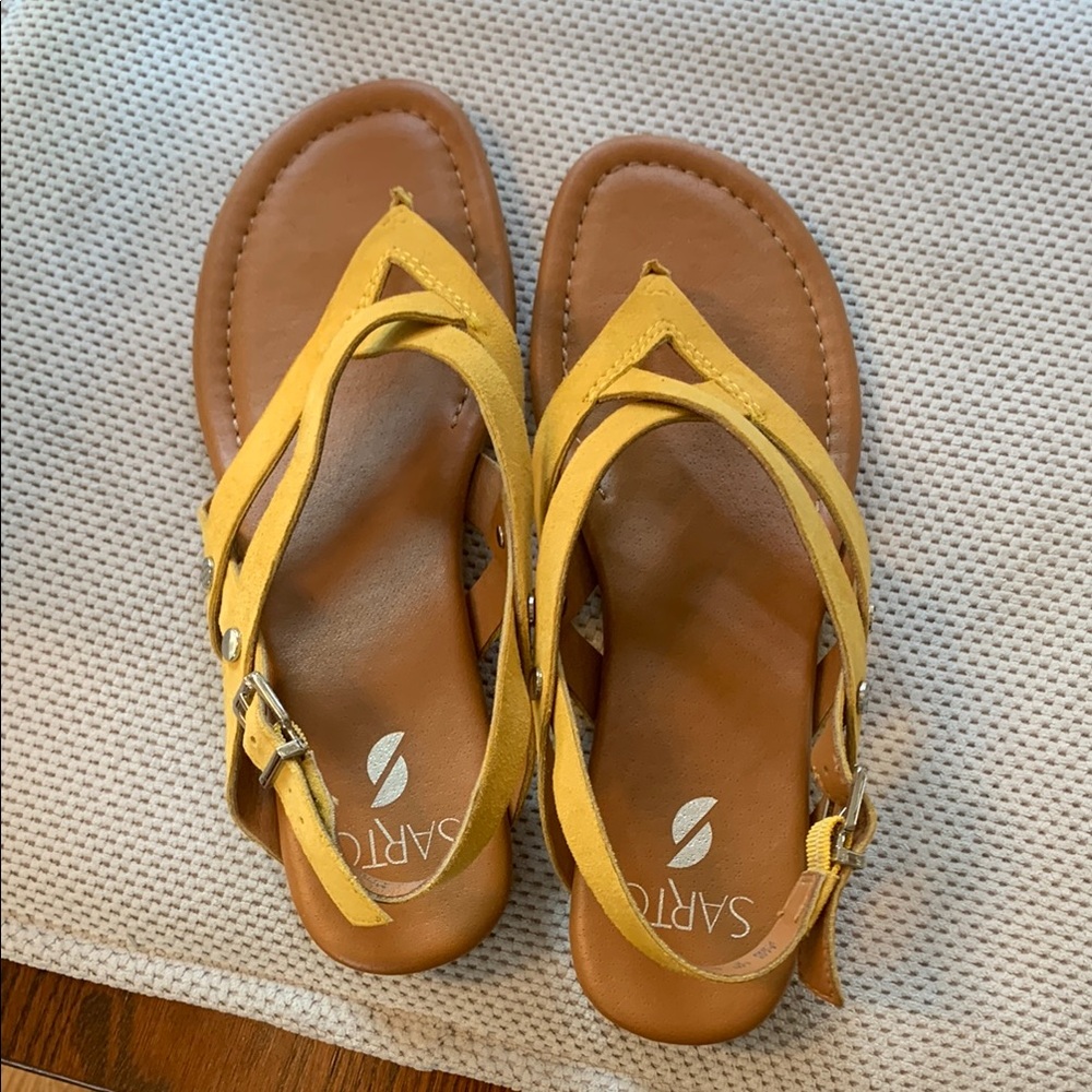 Yellow Strappy Sandals